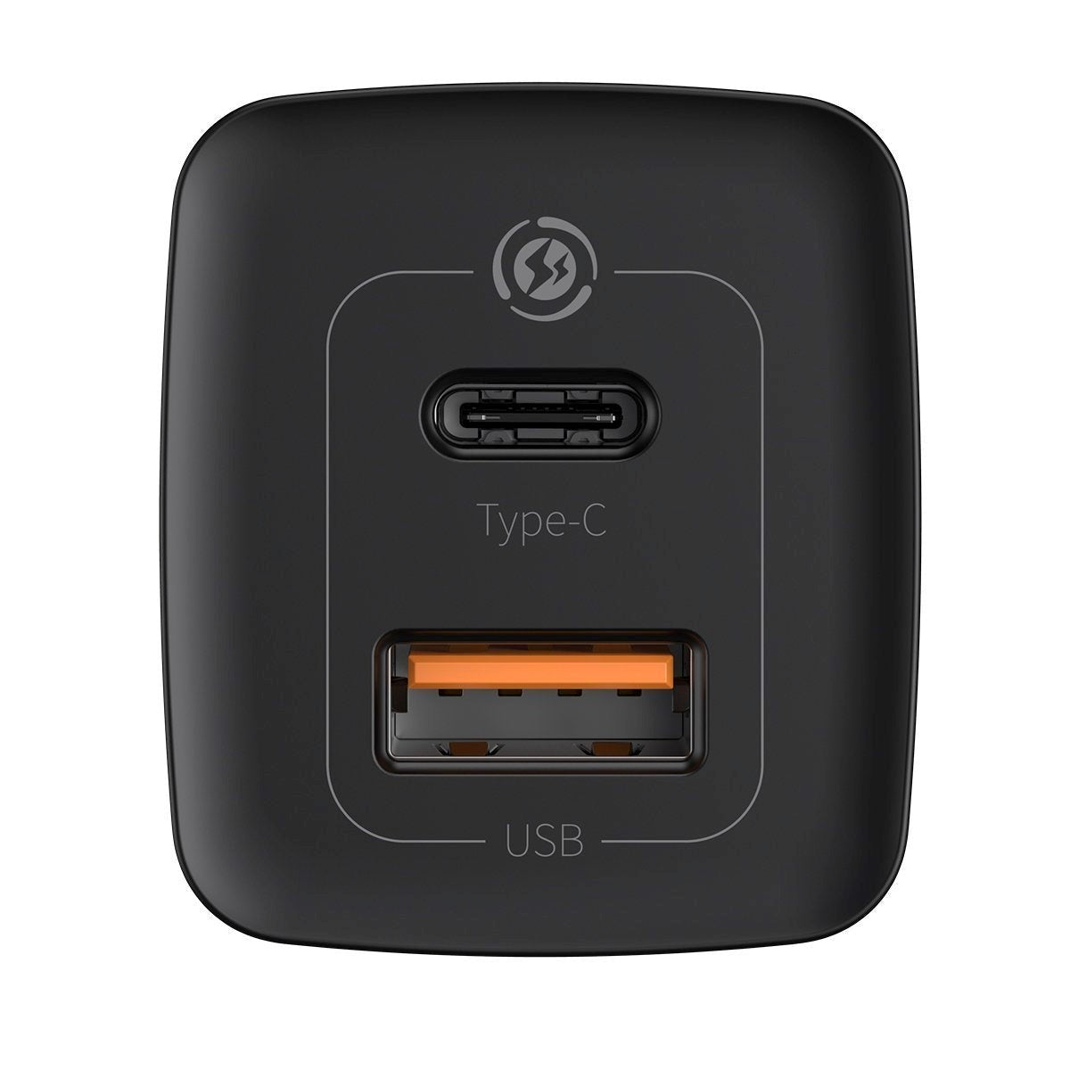 Baseus 65W GaN² Lite PD Väggladdare USB-C och USB-A - Svart