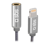 SBS Lightning til 3.5mm Jackstick Adapter - Grå