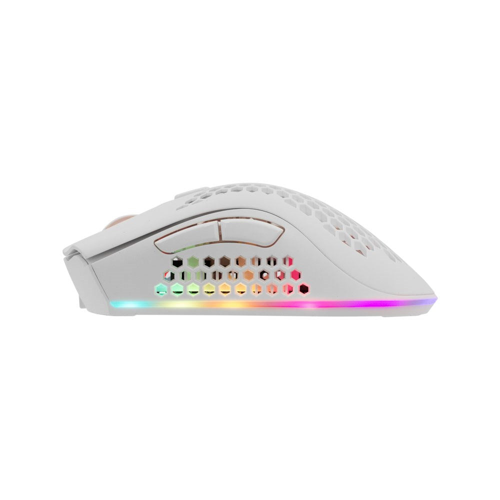 White Shark LIONEL Trådlös Gaming Mus - 6D / 10000 DPI - Vit