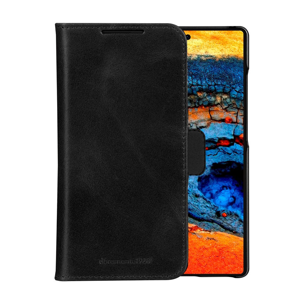 Samsung Galaxy S25 Ultra - dbramante1928 Lynge Äkta Läder 2-i-1 Flip Fodral - Black