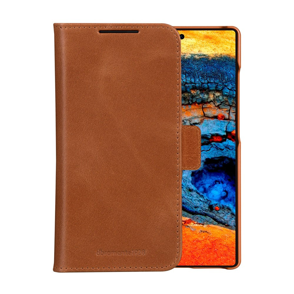 Samsung Galaxy S25 Ultra - dbramante1928 Lynge Äkta Läder 2-i-1 Flip Fodral - Tan