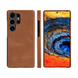 Samsung Galaxy S25 Ultra - dbramante1928 Lynge Äkta Läder 2-i-1 Flip Fodral - Tan