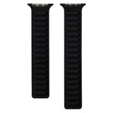 Lippa Apple Watch (42/44/SE/45/46/49mm) Magnetisk Läderrem - Svart