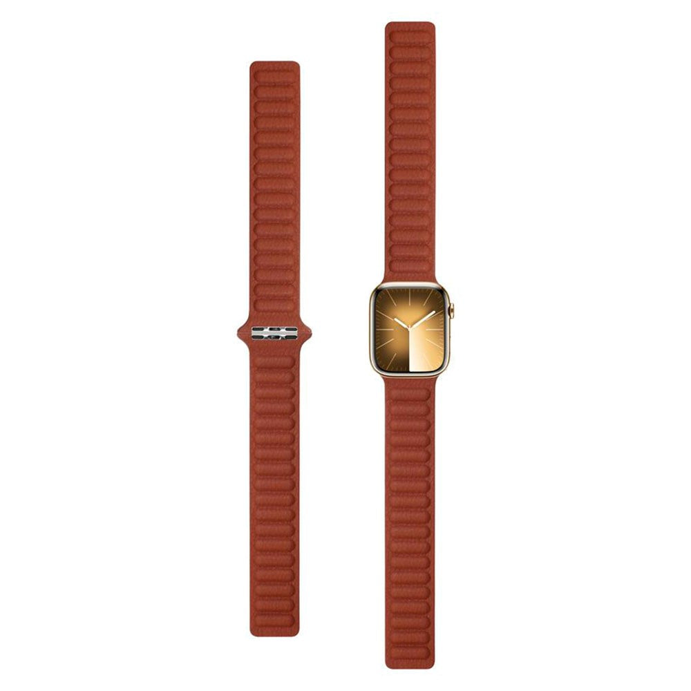 Lippa Apple Watch (38/40/SE/41/42mm) Magnetisk Läderrem - Brun