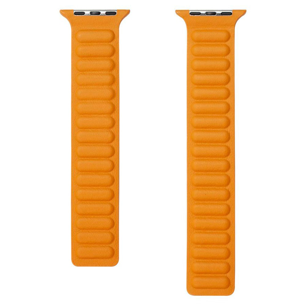 Lippa Apple Watch (42/44/SE/45/46/49mm) Magnetisk Läderrem - Ljusbrun