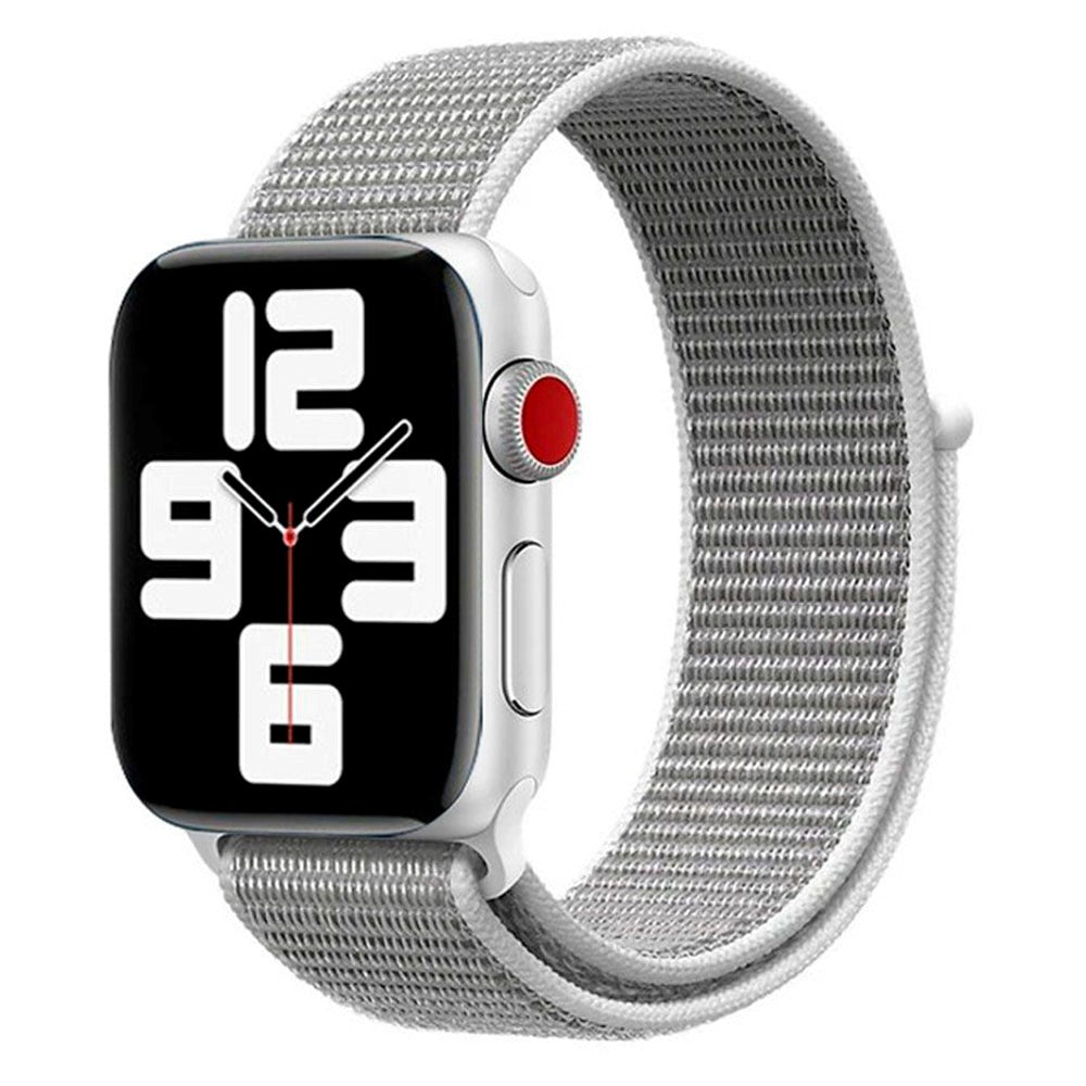 Apple Watch (38/40/SE/41/42mm) Lippa Nylonrem - Silver