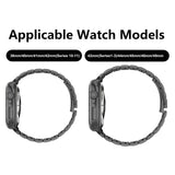 Lippa Apple Watch (38/40/SE/41/42mm) Armband i Rostfritt Stål - Svart