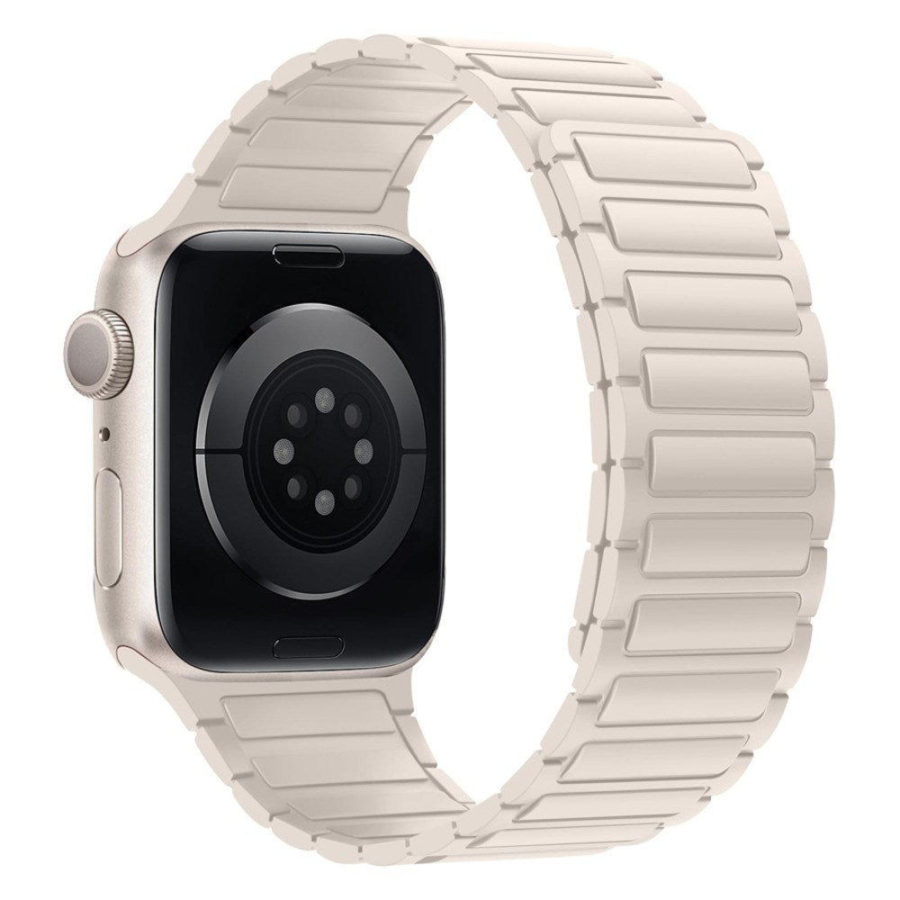 Apple Watch (38/40/41/42 mm) Lippa Magnetisk Silikonrem - Vit