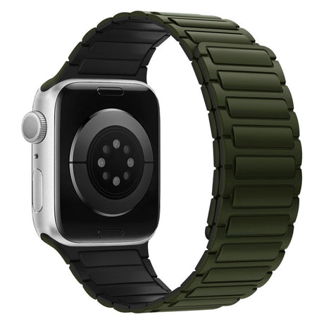Apple Watch (38/40/41/42 mm) Lippa Magnetisk Silikonrem - Mörkegrön