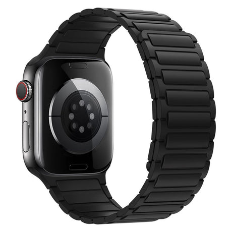 Apple Watch (42/44/45/46/49 mm) Lippa Magnetisk Silikonrem - Svart