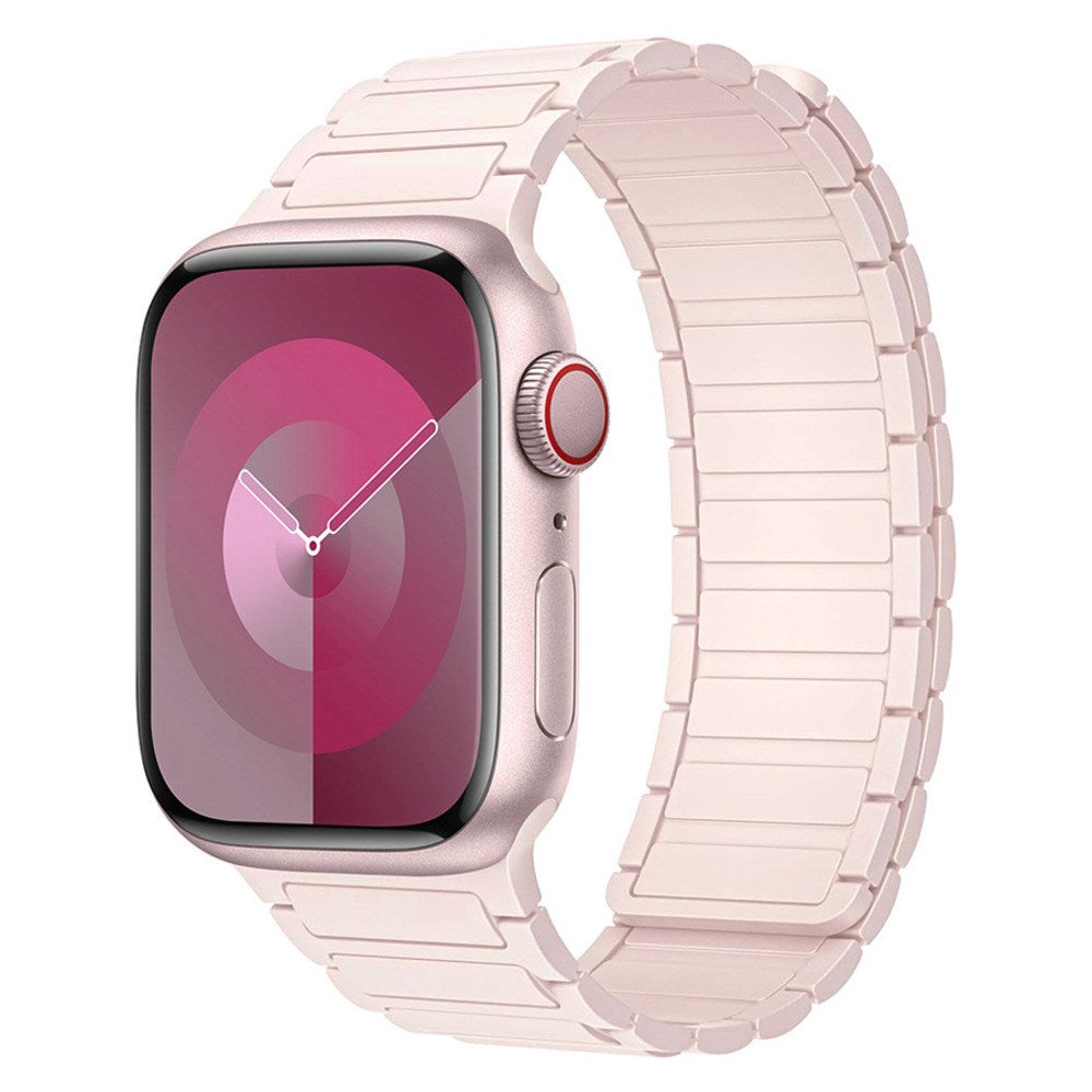 Apple Watch (42/44/45/46/49 mm) Lippa Magnetisk Silikonrem - Rosa