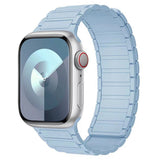 Apple Watch (42/44/45/46/49 mm) Lippa Magnetisk Silikonrem - Ljusblå
