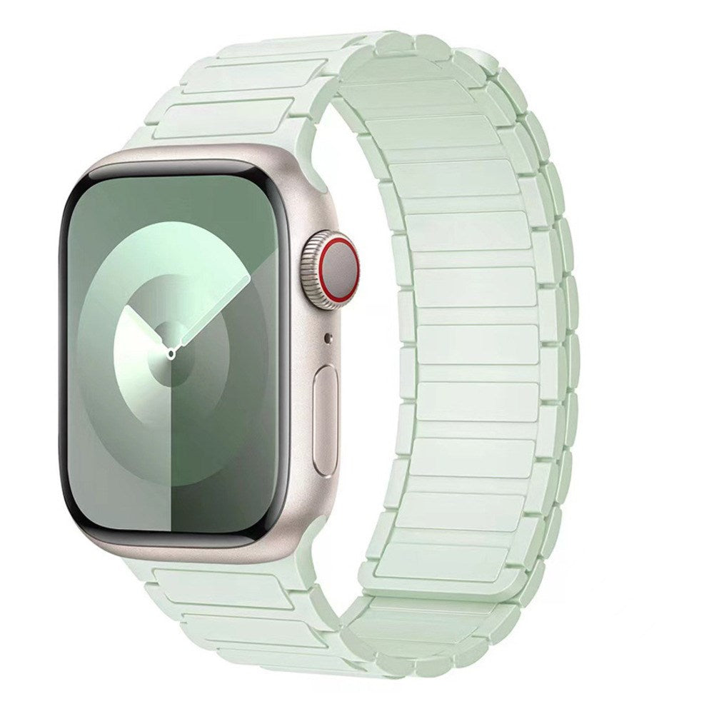Apple Watch (42/44/45/46/49 mm) Lippa Magnetisk Silikonrem - Mint Grön