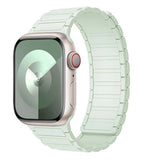 Apple Watch (42/44/45/46/49 mm) Lippa Magnetisk Silikonrem - Mint Grön