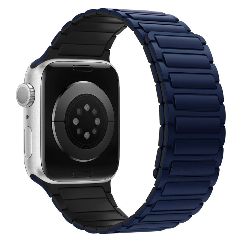 Apple Watch (42/44/45/46/49 mm) Lippa Magnetisk Silikonrem - Mörkeblå