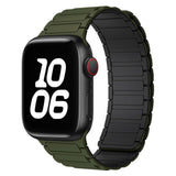 Apple Watch (42/44/45/46/49 mm) Lippa Magnetisk Silikonrem - Mörkegrôn