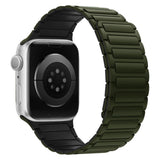 Apple Watch (42/44/45/46/49 mm) Lippa Magnetisk Silikonrem - Mörkegrôn