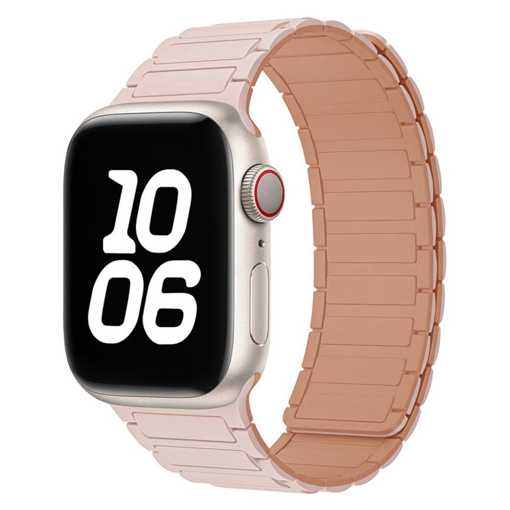 Apple Watch (42/44/45/46/49 mm) Lippa Magnetisk Silikonrem - Pink