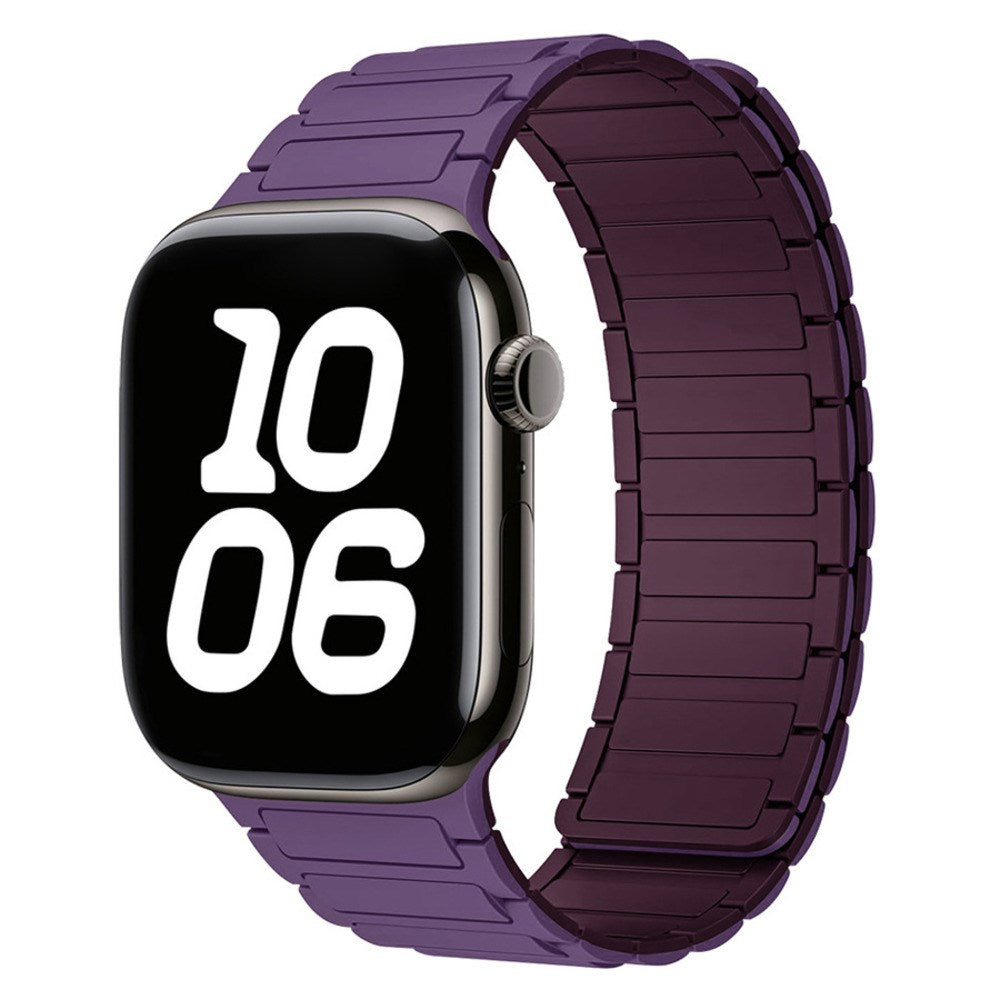Apple Watch (42/44/45/46/49 mm) Lippa Magnetisk Silikonrem - Lila