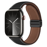 Apple Watch (38/40/41/42 mm) Lippa Magnetisk Klockarmband i Konstläder - Svart