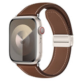 Apple Watch (38/40/41/42 mm) Lippa Magnetisk Klockarmband i Konstläder - Brun
