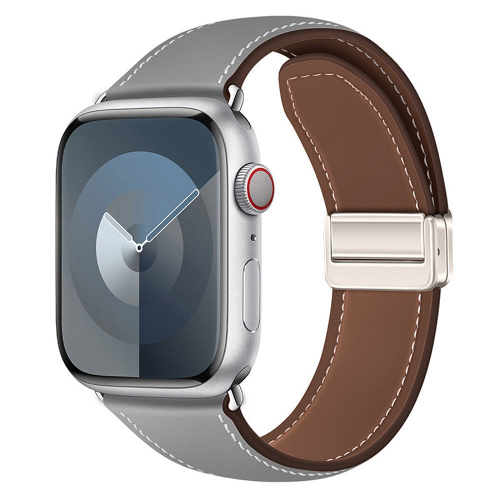 Apple Watch (38/40/41/42 mm) Lippa Magnetisk Klockarmband i Konstläder - Grå