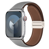 Apple Watch (38/40/41/42 mm) Lippa Magnetisk Klockarmband i Konstläder - Grå
