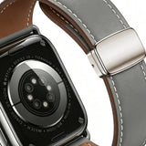 Apple Watch (38/40/41/42 mm) Lippa Magnetisk Klockarmband i Konstläder - Grå