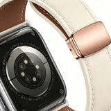 Apple Watch (42/44/45/46/49 mm) Lippa Magnetisk Klockarmband i Konstläder - Beige