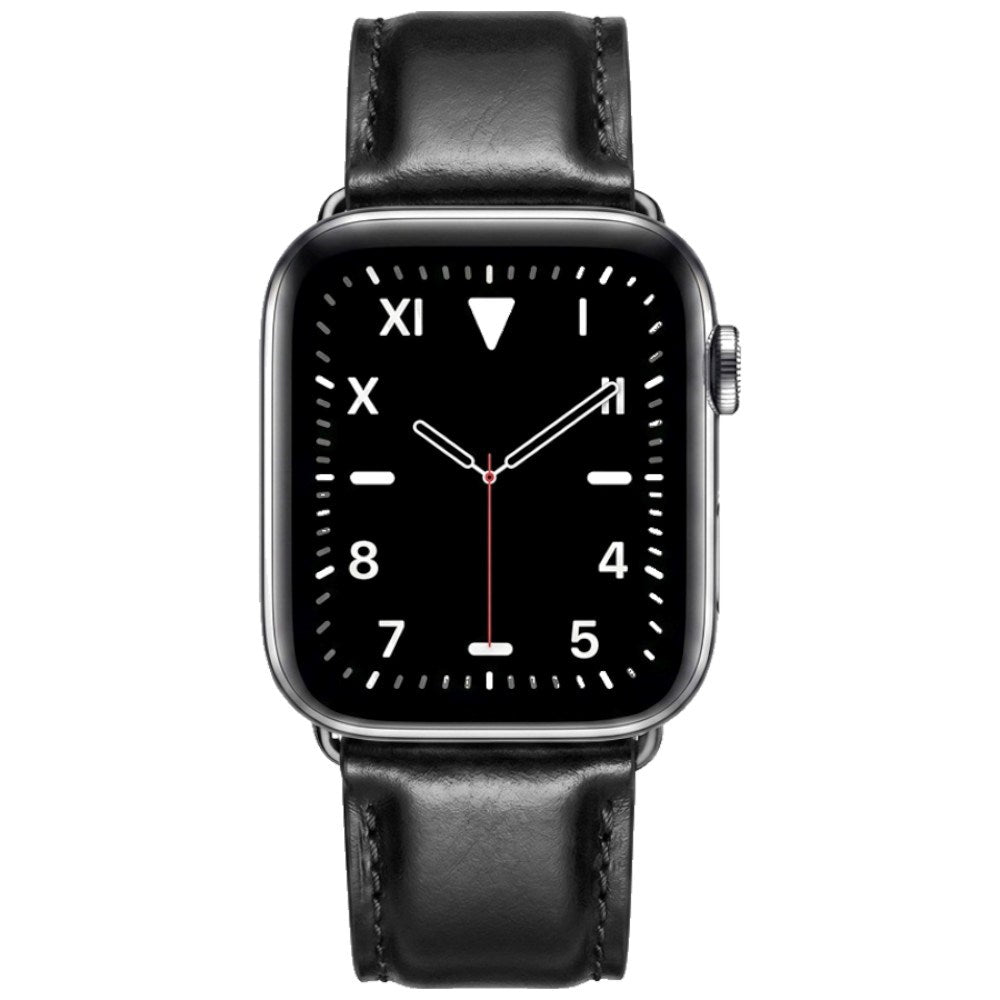 Apple Watch (38/40/41/42 mm) Lippa Klockarmband i Konstläder - Svart