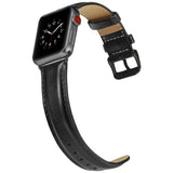 Apple Watch (38/40/41/42 mm) Lippa Klockarmband i Konstläder - Svart