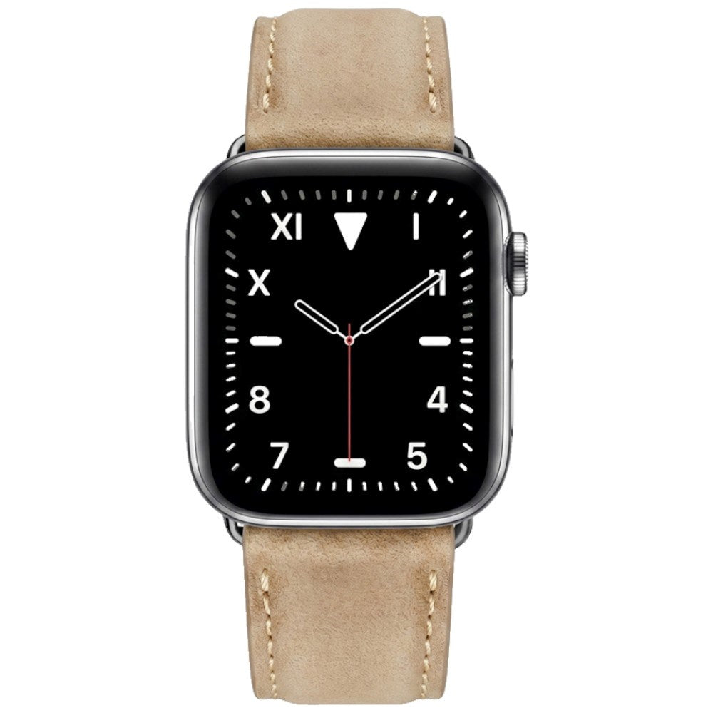 Apple Watch (38/40/41/42 mm) Lippa Klockarmband i Konstläder - Ljusbrun