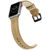 Apple Watch (38/40/41/42 mm) Lippa Klockarmband i Konstläder - Ljusbrun