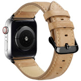 Apple Watch (38/40/41/42 mm) Lippa Klockarmband i Konstläder - Ljusbrun