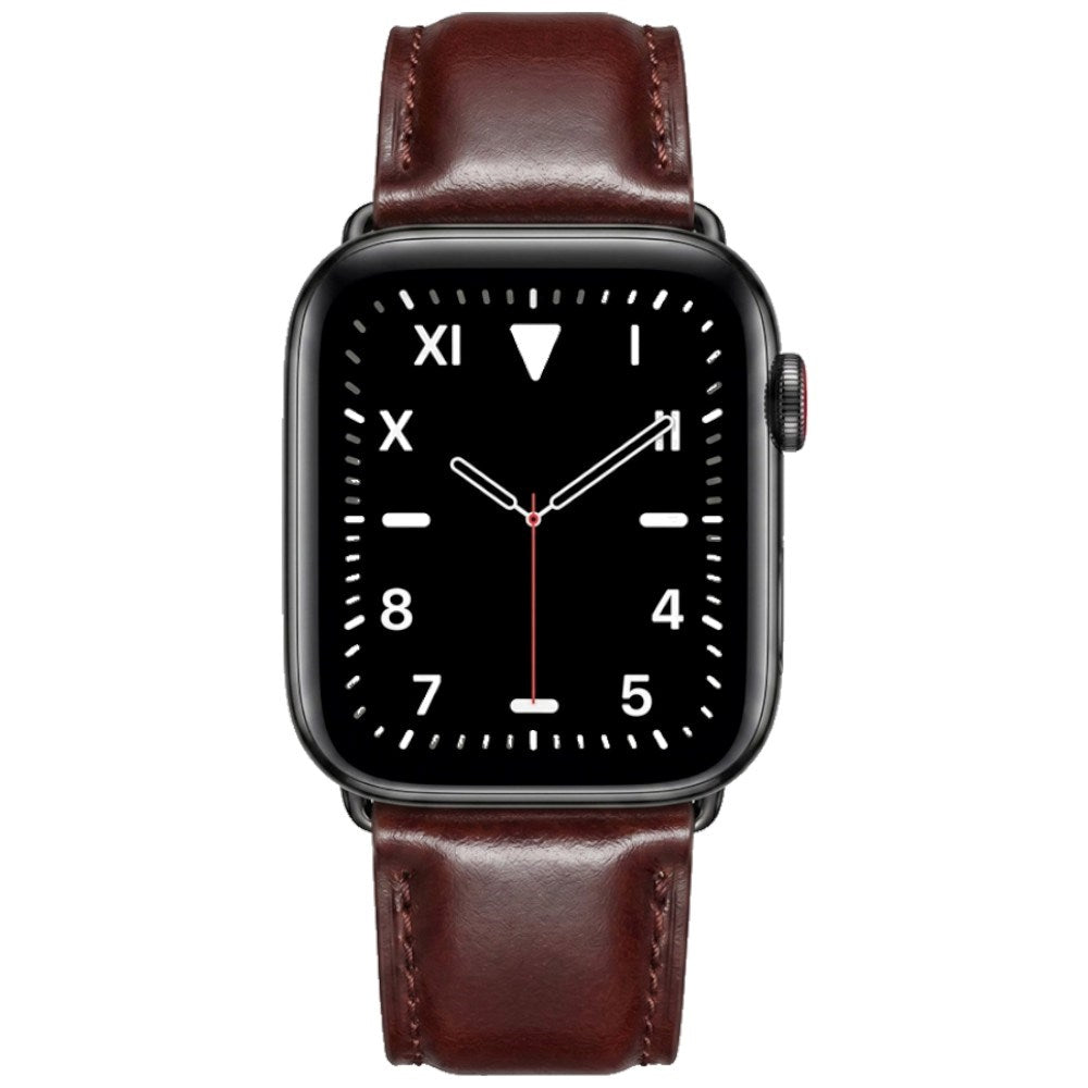 Apple Watch (38/40/41/42 mm) Lippa Klockarmband i Konstläder - Mörkebrun