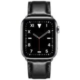 Apple Watch (42/44/45/46/49 mm) Lippa Klockarmband i Konstläder - Svart