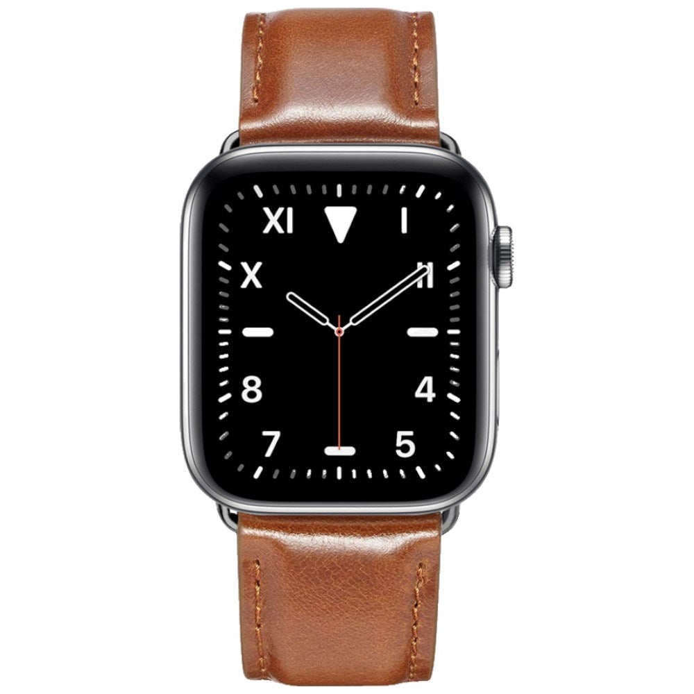 Apple Watch (42/44/45/46/49 mm) Lippa Klockarmband i Konstläder - Brun