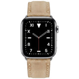 Apple Watch (42/44/45/46/49 mm) Lippa Klockarmband i Konstläder - Ljusbrun