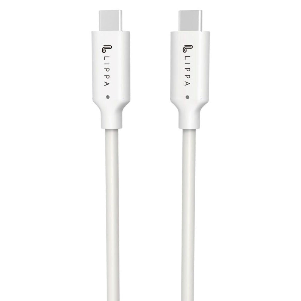 Lippa Kabel USB-C till USB-C 100W - 1m - Vit
