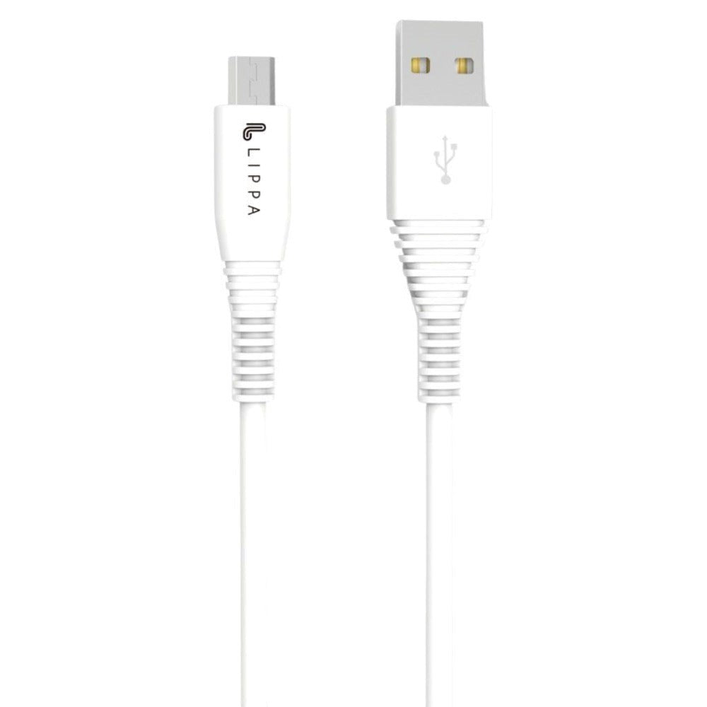 Lippa Kabel USB-A till Micro USB 12W - 1m - Vit
