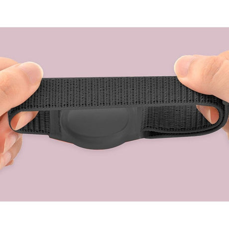 Lippa Justerbart Nylonarmband för AirTag - Svart