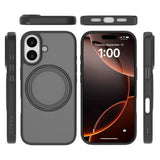 iPhone 17 Lippa Hybrid Plast Skal m. 360 Roterande Kickstand - MagSafe Kompatibel - Matt / Svart