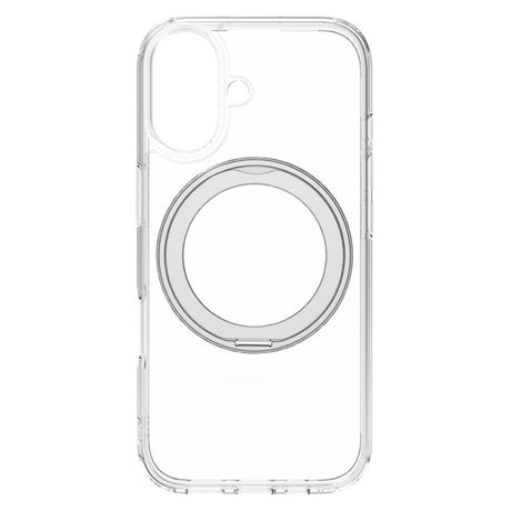 iPhone 17 Lippa Hybrid Plast Skal m. 360 Roterande Kickstand - MagSafe Kompatibel - Genomskinlig / Silver