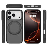 iPhone 17 Pro Lippa Hybrid Plast Skal m. 360 Roterande Kickstand - MagSafe Kompatibel - Matt / Svart