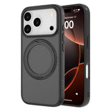 iPhone 17 Pro Lippa Hybrid Plast Skal m. 360 Roterande Kickstand - MagSafe Kompatibel - Matt / Svart