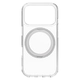 iPhone 17 Pro Lippa Hybrid Plast Skal m. 360 Roterande Kickstand - MagSafe Kompatibel - Genomskinlig / Silver