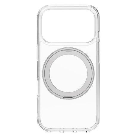 iPhone 17 Pro Lippa Hybrid Plast Skal m. 360 Roterande Kickstand - MagSafe Kompatibel - Genomskinlig / Silver