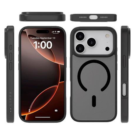 iPhone 17 Pro Lippa Hybrid Plast Skal - MagSafe Kompatibel - Matt / Svart