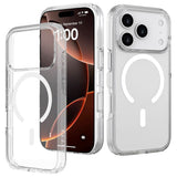 iPhone 17 Pro Lippa Hybrid Plast Skal - MagSafe Kompatibel - Genomskinlig / Vit