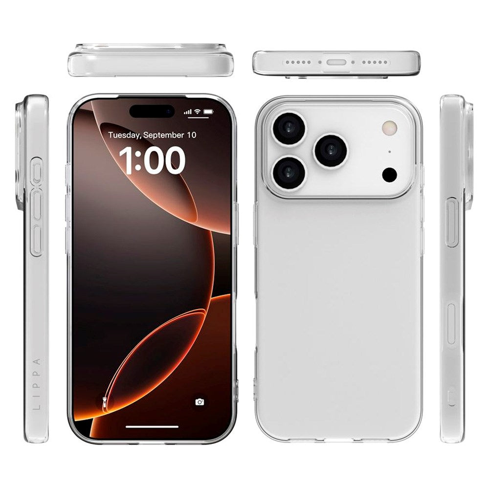 iPhone 17 Pro Lippa Slim Flexibelt Plast Skal - Genomskinlig